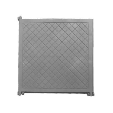 Imagem de Tampa Tampão Chão Articulado Ferro Cadeado Cisterna 60x60cm - UNICLÁUD