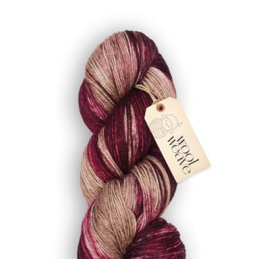 Imagem de Woolweave Fio de peso para dedos - fio variegado tingido à mão, 75% lã de merino extrafina e 25% poliamida, 100 g de novelo, 438 jardas - leve, macio e durável