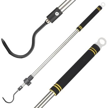 Imagem de Gzlozak Gancho de cobra dobrável, 89 cm - 165 cm, gancho de apanhador de cobra, extensão resistente de aço inoxidável para remoção de cobra e réptil, cascavel, Python, cobre