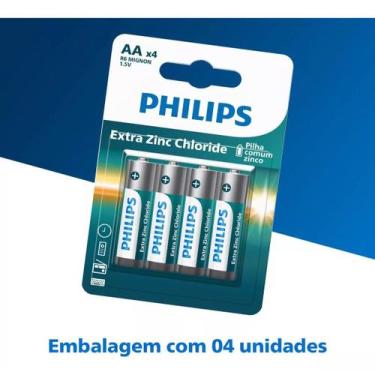 Imagem de Pilhas AA Comum PHILIPS / C/4
