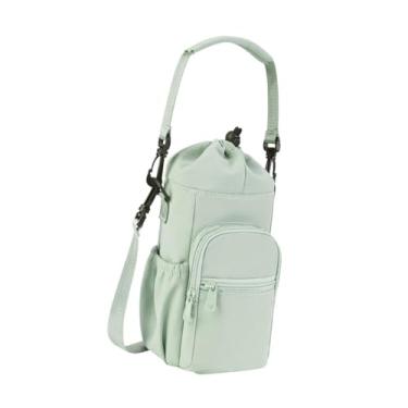 Imagem de simhoa Bolsa de garrafa de garrafinha de água Bolsa de mamãe de moda Crossbody Burse com alça de bolso com zíper para viajar para caminhadas, Verde