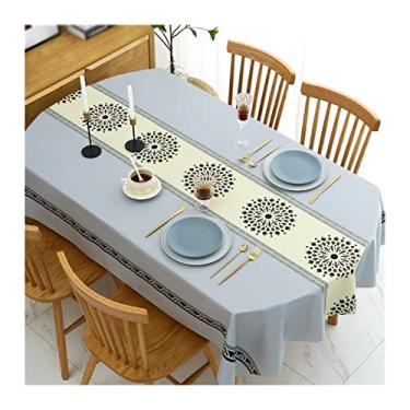 Imagem de Toalha de mesa impermeável para festa de aniversário de casamento, toalha de mesa retangular, mesa de jantar em casa, decoração de mesa de centro (cor: 9 especificações: 120 x 180 cm)