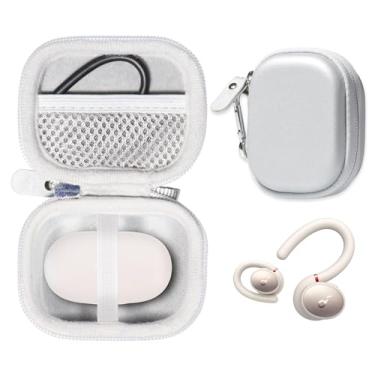 Imagem de CaseSack Capa para fones de ouvido Soundcore da Anker, Soundcore Sport X10 True 5.2 para treino (branco)