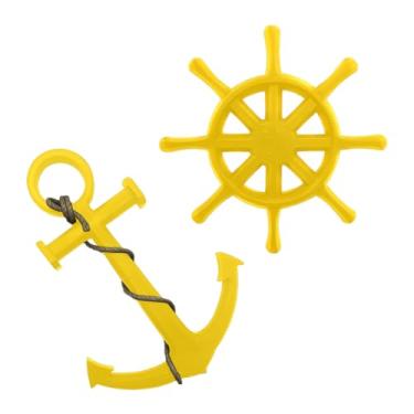 Imagem de Kit Âncora e Timão Decoração Piscina Praia Marina Restaurante Beira Mar Polietileno