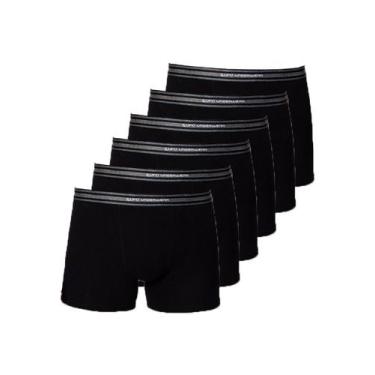 Imagem de Kit com 6 Cuecas Boxer Lupo 523-003, Preto, G