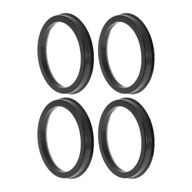 Imagem de INFINAUTO Anéis centralizados de cubo de roda de carro de 83,1 mm a 70,1 mm rodas de policarbonato preto eixo central amortecedor Hubrings 4 peças