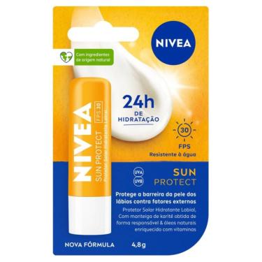 Imagem de NIVEA Protetor Solar Hidratante Labial Sun Protect FPS 30 4,8g