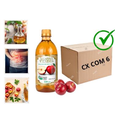 Imagem de 6x Vinagre de Maça Orgânico 5% Acidez - Montes verdes 530ml