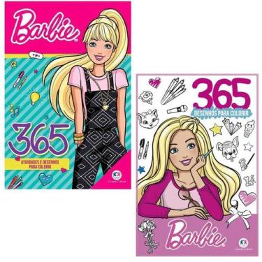 Imagem de Kit 2 Livros Barbie Atividades e Desenhos para Colorir - Atividade Edu