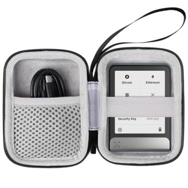 Imagem de Jeohu Capa protetora rígida Ledger Flex STAX, BTC Bitcoin Secure E Ink Touchscreen Crypto Wallet Case (preto)