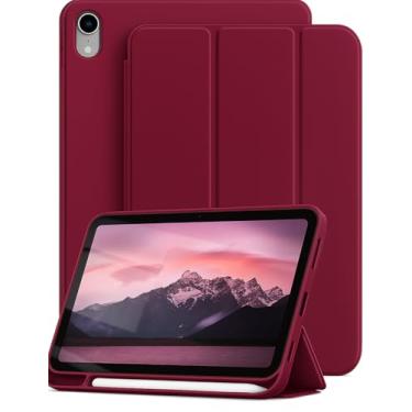 Imagem de Capa Case PREMIUM Anti Impacto com função sleep e suporte para iPad 10 10.9" Com Compartimento Para Pencil Caneta Tampa Magnética (Vinho)