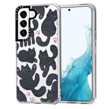Imagem de Capa de telefone MOSNOVO para Samsung Galaxy S22 Black Furry Cat