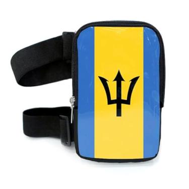 Imagem de Bolsa de coxa com bandeira | Arnês de perna para mulheres | Bolsa de cintura para atividades ao ar livre | Pochete de caminhada de carnaval com alças ajustáveis, Barbados, One Size, Bolsa de coxa