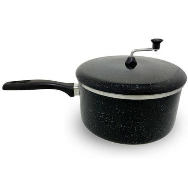 Imagem de Panela Pipoqueira Alumínio Grande 22 Cm Pipoca Doce Salgada - Alumínio