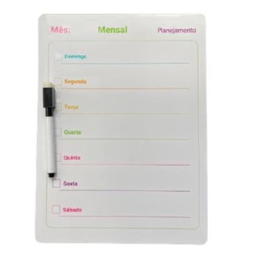 Imagem de Lousa Imã Planner Mensal Magnético com Caneta P/Geladeira(2)