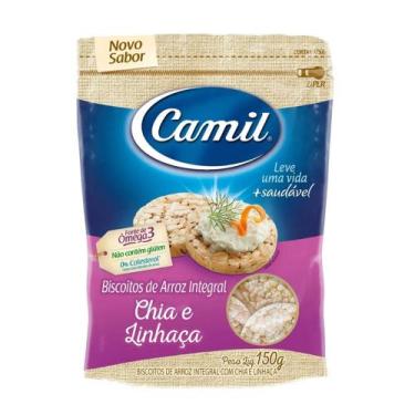 Imagem de Biscoito de Arroz, Chia e Linhaça - Camil - 150g