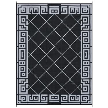 Imagem de DEK GHIBIS Tapete externo para espaço livre de pátio, tapete impermeável de 1,5 x 2,3 m, tapetes de acampamento de palha de plástico reversível, tapete de trailer para varanda, deck, acampamento