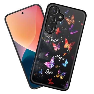 Imagem de KJFHDJFDH Capa para Galaxy A26 5G, resistente à prova de choque, borracha de silicone macia + capa protetora híbrida de plástico rígido para Samsung Galaxy A26 5G 6,7 polegadas 2025, Faith Hope Love