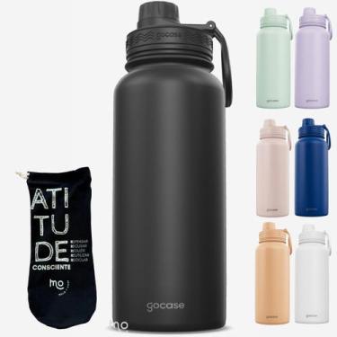 Imagem de KIT Garrafa Térmica Gocase Fresh 950ml com ECO saquinho protetor Molib