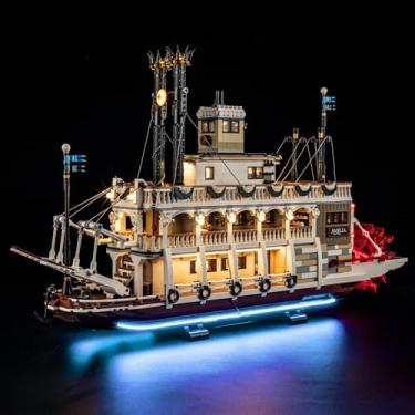 Imagem de BRIKSMAX Kit de luz 2.0 para barco a vapor Lego River - Iluminação LED inovadora compatível com Lego Ideas 21356 - Conjunto Lego não incluído