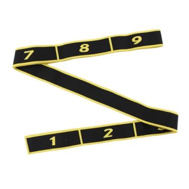 Imagem de oshhni Banda de resistência de alongamento Segmentado ioga Alongamento Strap Home Gym Multi Loop Stretch tire para fitness Latin Dance Taekwondo, Amarelo