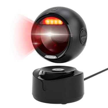 Imagem de NetumScan Scanner automático omnidirecional de código de barras para desktop, leitor de código de barras QR, sem fio USB sem fio sem fio, detecção de imagem de código de barras 1D 2D para armazém, supermercado, loja de varejo, sistema de notas de livraria