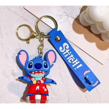 Imagem de Chaveiro Lilo Stitch Fofo Chaveiro 3D Grande Emborrachado Colecionávei