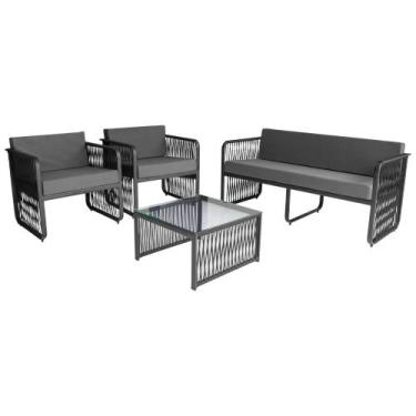 Imagem de Conjunto 2 Poltronas 1 Namoradeira e 1 Mesa de Centro Santiago em Alum