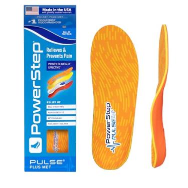 Imagem de PowerStep Palmilha Pulse Plus – Inserção de tênis de corrida para homens e mulheres, fascite plantar, palmilhas para alívio da dor no pé com suporte metatarso