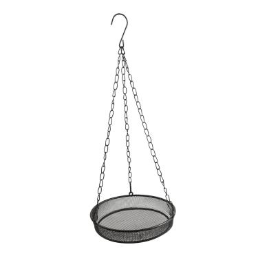 Imagem de Ｂｅｓｇａ Alimentador de Pássaros Suspenso com Corrente Ajustável, Prático, Multifuncional, Malha de Ferro, Plataforma de Alimentos para Gramado Externo, Varand