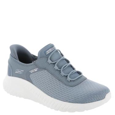 Imagem de Skechers Tênis feminino sem cadarço Bobs Squad Chaos-in Color, ardósia, 13 Wide