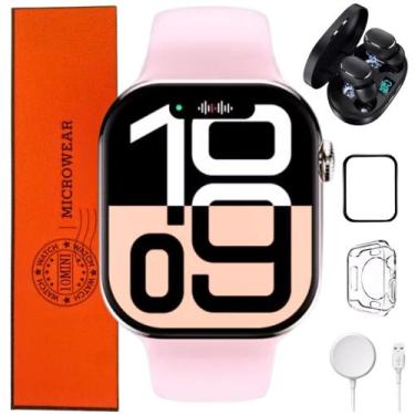 Imagem de Smartwatch Smart W10 Mini Relógio Inteligente 42mm Amoled com Fone Blu