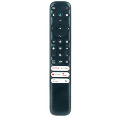 Imagem de Controle remoto de substituição de voz compatível com TCL 139.7 cm 165.1 cm 190.5 cm 215.9 cm Q Class Q7 Series 4K QLED HDR Smart TV com Google TV 55Q750G 65Q750G 75Q750G 85Q750G
