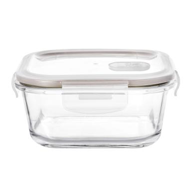Imagem de Pote Hermético Quadrado Em Vidro 520ml 65x137x137cm