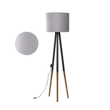 Imagem de Luminaria De Chão Modelo Ranna Cinza Redonda P/salas Quartos