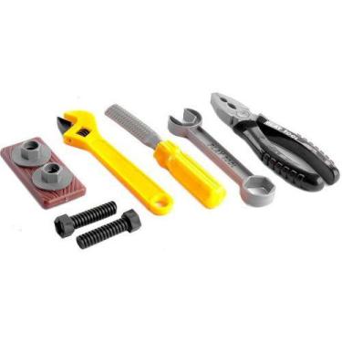 Imagem de Brinquedo Infantil Alicate Chave Boca Inglêsa Parafusos 9pçs - Cim Toy