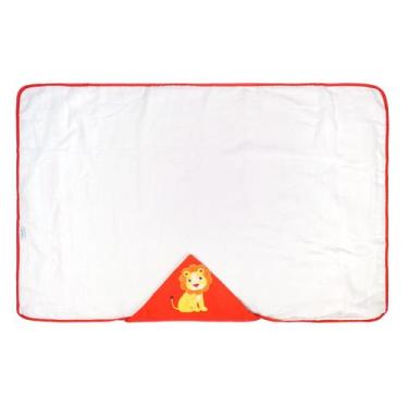 Imagem de Toalha de Fralda com Capuz 68 cm x 1,20 m Baby Joy, Leao Vermelho