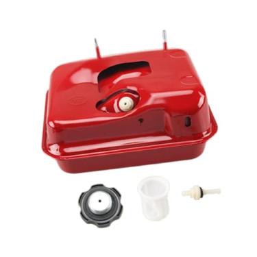 Imagem de Ｂｅｓｇａ Tanque de combustível com tampa para carro ATV, óleo, gasolina, caminhão, recipiente de combustível, substituição para mini cultivador 188F190, Vermelho