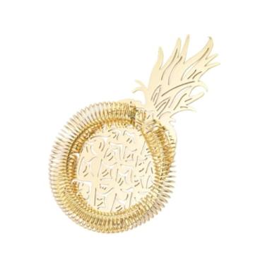 Imagem de ＫＬＫＣＭＳ Coador de, coador de gelo em formato de abacaxi, ferramenta para fabricação de bebidas, separador de gelo para festas e clubes, cozinha e, Ouro