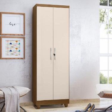 Imagem de Armário Multiuso Sapateira 2 Portas Com Chave Isabela Mel E Off White Rud Rack