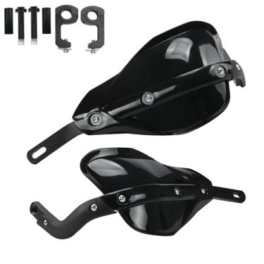 Imagem de Protetores de mão para moto Dirt Bike Universal 7/20.3 cm e 1 1/20.3 cm Guidão Motocicleta Protetores de Mão para Dirt Bike Snowmobile Motocross Supermoto Scooter ATV Off Road (preto)