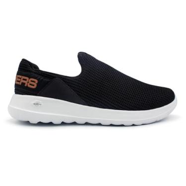 Imagem de Tênis Skechers Masculino Slip On Go Walk Max Preto/laranja 894389br-bkor-38