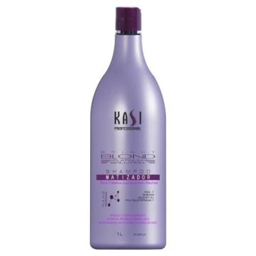 Imagem de Shampoo Matizador Para Cabelos Loiros Blond 1L Kasi - Kasi Professiona