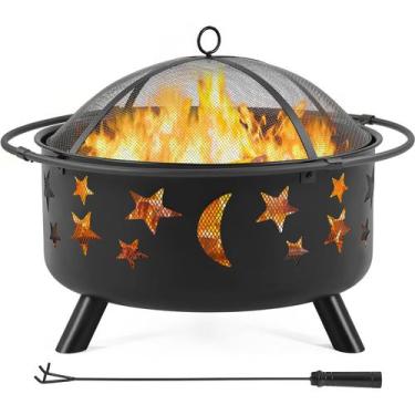 Imagem de Fire Pit Yaheetech Lareira ao ar livre a lenha de 30 polegadas