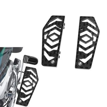 Imagem de POWER JAMES Pedaleira Alumínio Preto 13,5" C X 5,0" L Big Rider'S, Apoio Para Os Pés, Compatível Com Harley Davidson Touring Flhx, Flhr, Fltr, Fld 2012-2016 E Fl Softail 86-2017 (Preto)