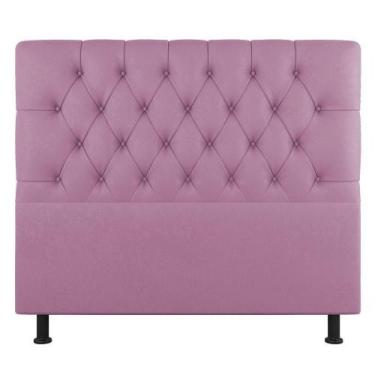 Imagem de Cabeceira Cama Box Solteiro Nice 90cm Suede Rosa - Abmaza