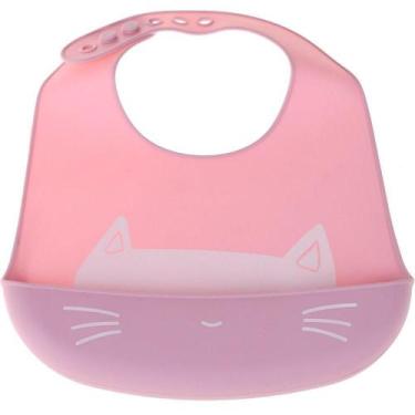 Imagem de Babador Cata Migalha Silicone Impermeável Rosa - BENE CASA