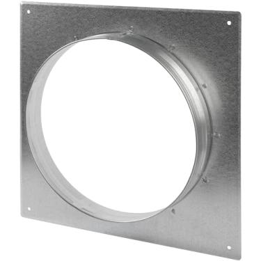 Imagem de Repa Market Flange de duto redondo de 25 cm - Placa de conector de ventilação de aço galvanizado - Adaptador de montagem na parede ou no teto - Para mangueira de secadora e HVAC - Retorno de ar