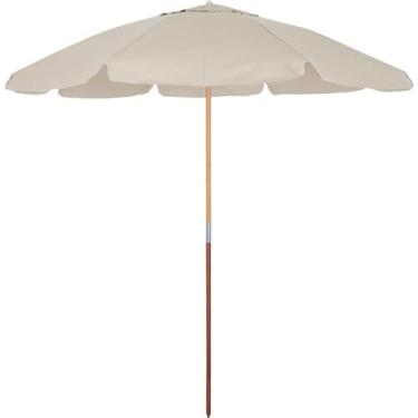 Imagem de GUARDA-SOL EM BAGUM COM VARA DE MADEIRA - 2,0 m - COR BEGE - BEL