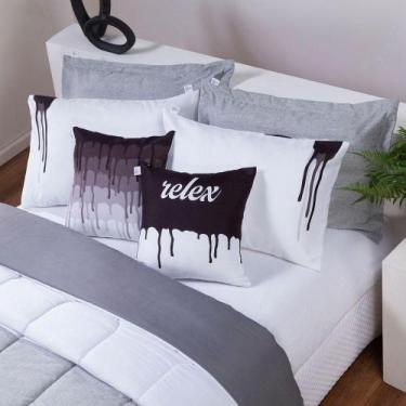 Imagem de Kit Edredom Linho Colorido Casal Queen Cor:Cinza - Mqd - Mr Enxovais